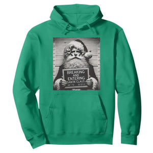 Funny Santa Mugshot Hoodie Naughty Christmas Festive Vibe TS02 Irish Green Print Your Wear