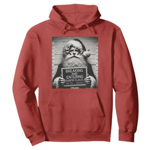 Funny Santa Mugshot Hoodie Naughty Christmas Festive Vibe TS02 Red Print Your Wear