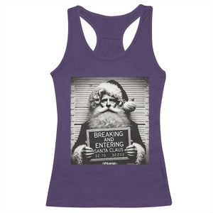 Funny Santa Mugshot Racerback Tank Top Naughty Christmas Festive Vibe TS02 Purple Print Your Wear