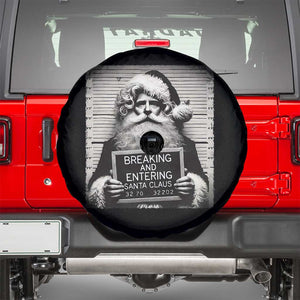 Funny Santa Mugshot Spare Tire Cover Naughty Christmas Festive Vibe TS02 Black Print Your Wear