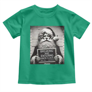 Funny Santa Mugshot Toddler T Shirt Naughty Christmas Festive Vibe TS02 Irish Green Print Your Wear