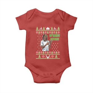 Funny Rapper Meme Christmas Baby Onesie Fo Shizzle My Nizzle TS02 Red Print Your Wear