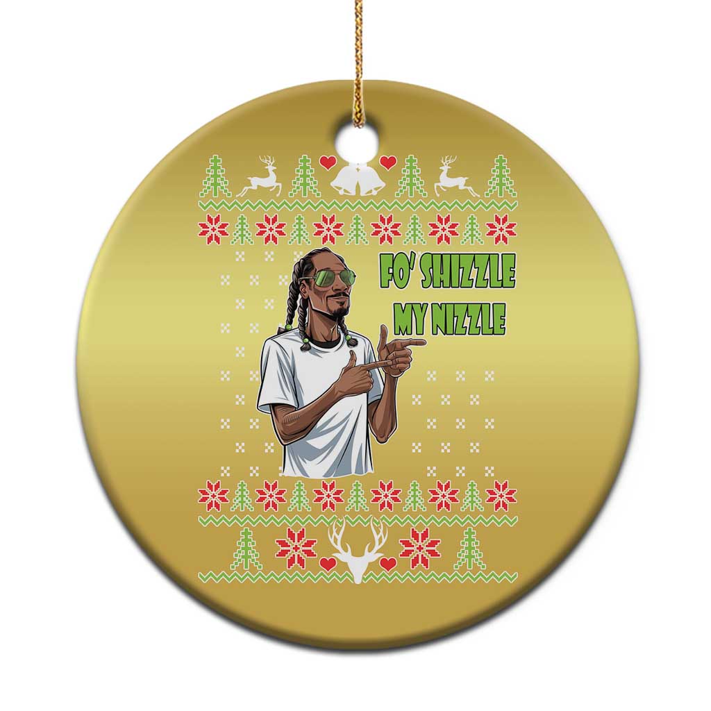 Funny Rapper Meme Xmas Christmas Ornament Fo Shizzle My Nizzle TS02 Print Your Wear