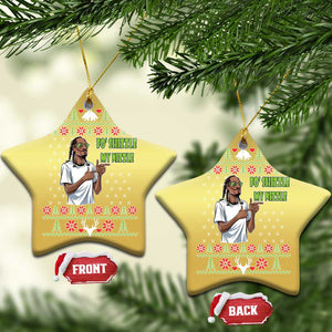 Funny Rapper Meme Xmas Christmas Ornament Fo Shizzle My Nizzle TS02 Star Gold Print Your Wear