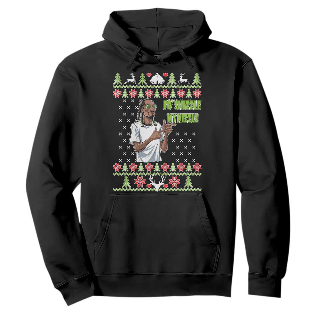 Funny Rapper Meme Christmas Hoodie Fo Shizzle My Nizzle TS02 Black Print Your Wear