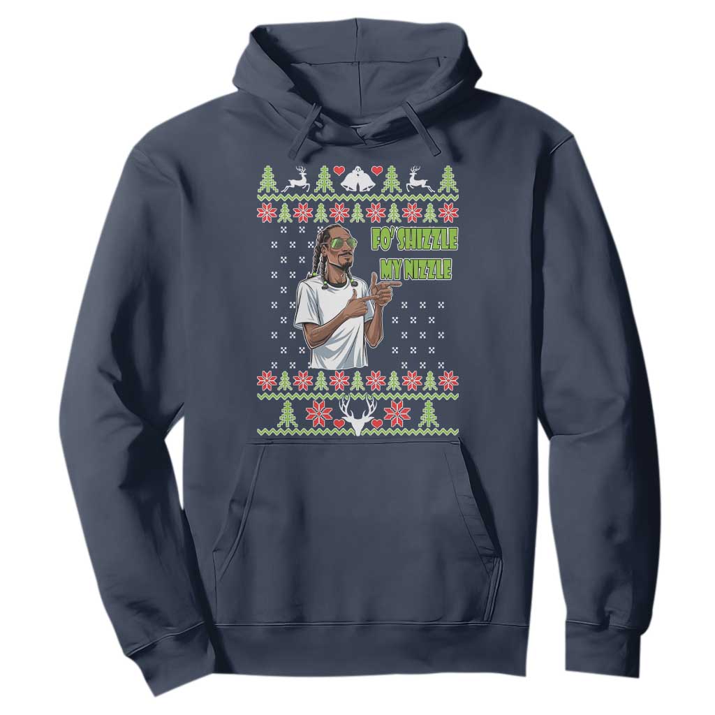 Funny Rapper Meme Christmas Hoodie Fo Shizzle My Nizzle TS02 Navy Print Your Wear