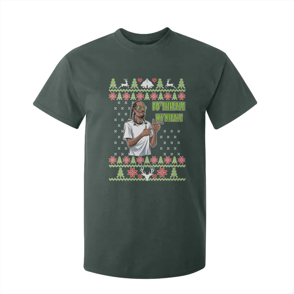 Funny Rapper Meme Christmas T Shirt For Kid Fo Shizzle My Nizzle TS02 Dark Forest Green Print Your Wear