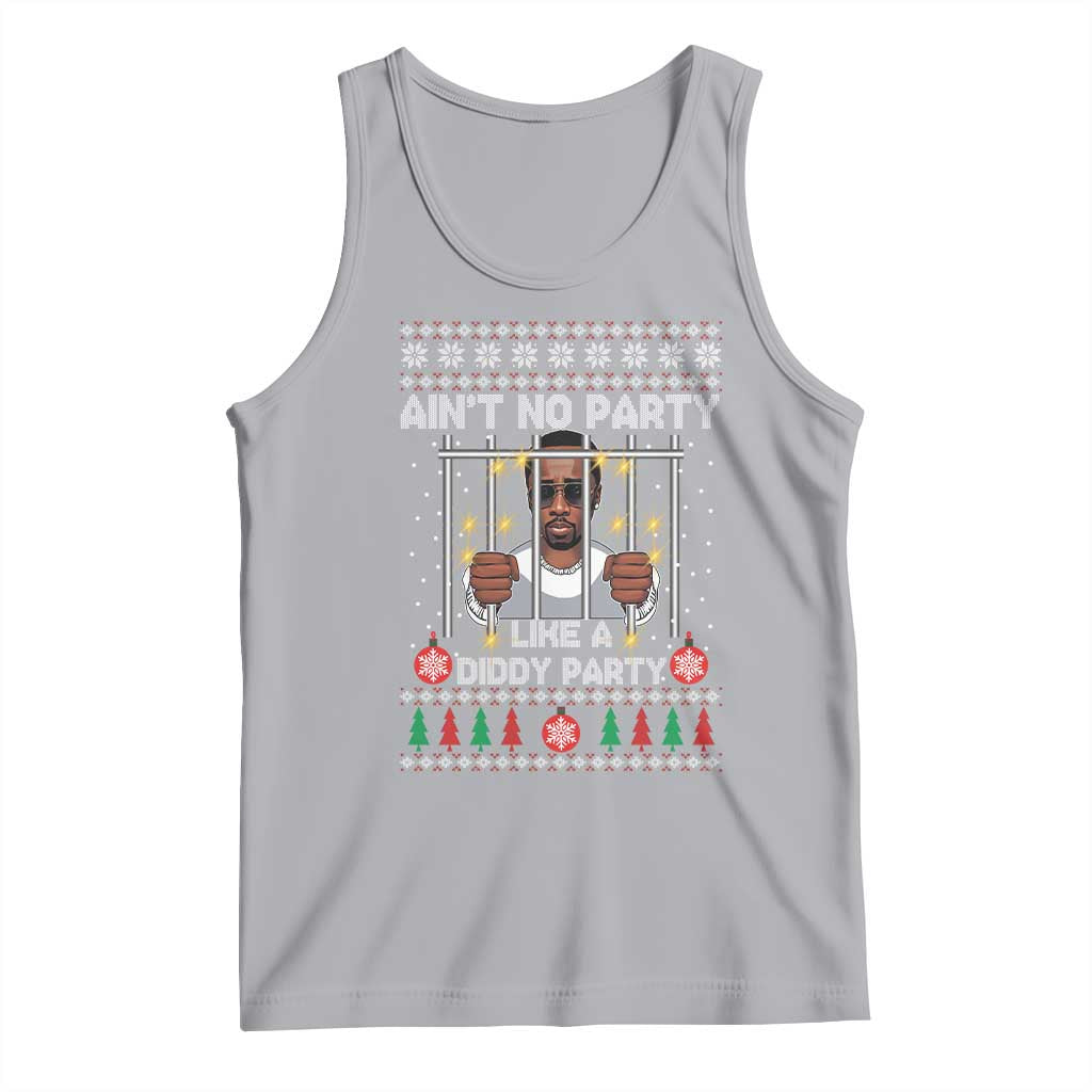 Funny Christmas Sarcastic Diddy Tank Top Aint No Party Like A Diddy Party TS02 Athletic Heather Print Your Wear