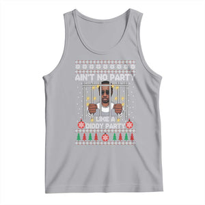 Funny Christmas Sarcastic Diddy Tank Top Aint No Party Like A Diddy Party TS02 Athletic Heather Print Your Wear