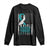 Cervical Cancer Awareness Long Sleeve Shirt Teal And White Ribbon American Flag Support TS02 Black Print Your Wear