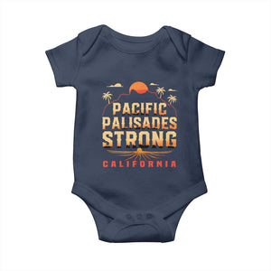 Pacific Palisades Strong Baby Onesie Support California LA Relief TS02 Navy Print Your Wear