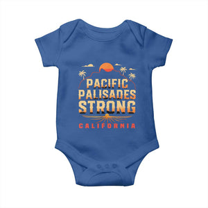 Pacific Palisades Strong Baby Onesie Support California LA Relief TS02 Royal Blue Print Your Wear