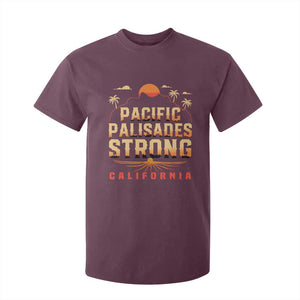 Pacific Palisades Strong T Shirt For Kid Support California LA Relief TS02 Maroon Print Your Wear