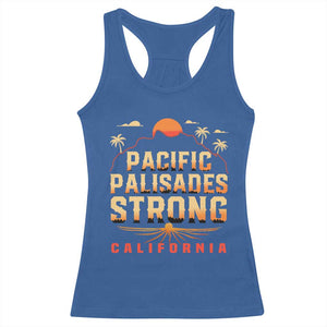 Pacific Palisades Strong Racerback Tank Top Support California LA Relief TS02 Royal Blue Print Your Wear