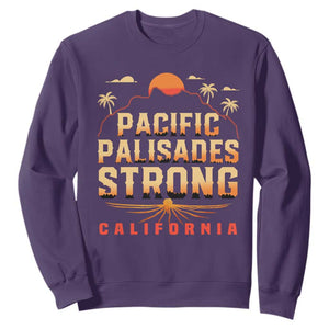 Pacific Palisades Strong Sweatshirt Support California LA Relief TS02 Purple Print Your Wear