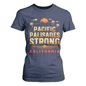 Pacific Palisades Strong T Shirt For Women Support California LA Relief TS02 Navy Print Your Wear