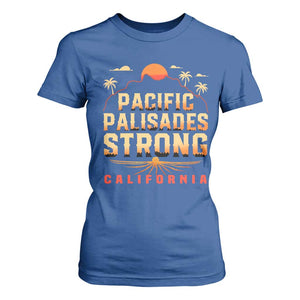 Pacific Palisades Strong T Shirt For Women Support California LA Relief TS02 Royal Blue Print Your Wear