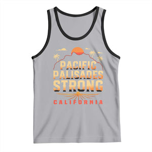 Pacific Palisades Strong Tank Top Support California LA Relief TS02 Athletic Heather Black Print Your Wear