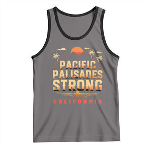 Pacific Palisades Strong Tank Top Support California LA Relief TS02 Deep Heather Black Print Your Wear