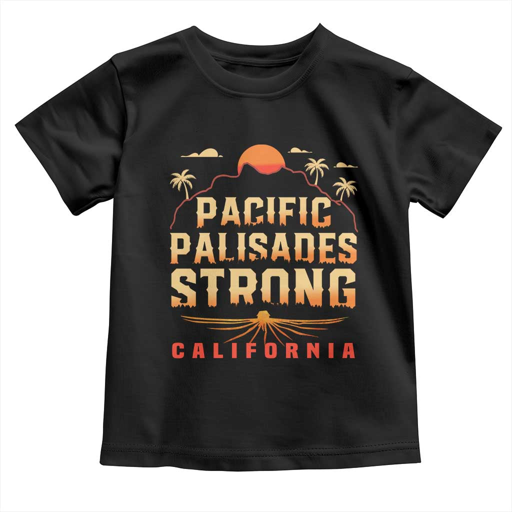 Pacific Palisades Strong Toddler T Shirt Support California LA Relief TS02 Black Print Your Wear