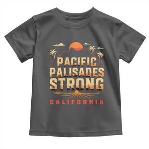 Pacific Palisades Strong Toddler T Shirt Support California LA Relief TS02 Dark Heather Print Your Wear