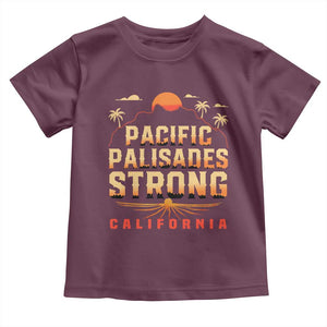 Pacific Palisades Strong Toddler T Shirt Support California LA Relief TS02 Maroon Print Your Wear