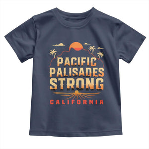 Pacific Palisades Strong Toddler T Shirt Support California LA Relief TS02 Navy Print Your Wear