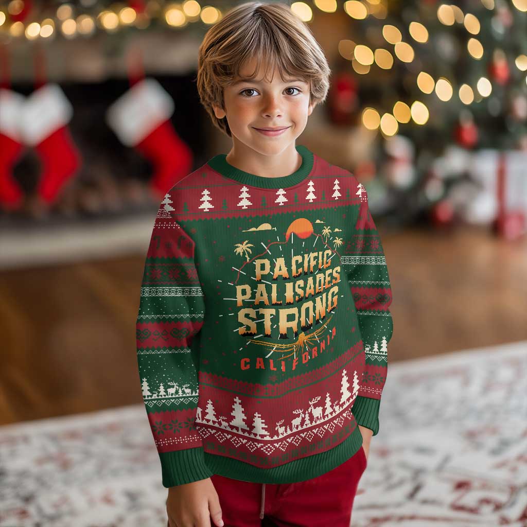 Pacific Palisades Strong Knit Sweatshirt Support California LA Relief TS02 Christmas Print Your Wear