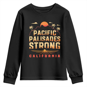 Pacific Palisades Strong Youth Sweatshirt Support California LA Relief TS02 Black Print Your Wear