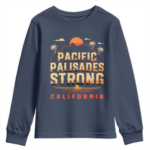 Pacific Palisades Strong Youth Sweatshirt Support California LA Relief TS02 Navy Print Your Wear