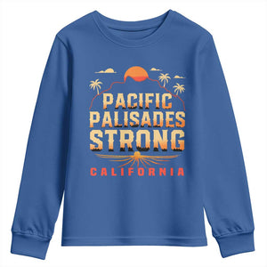 Pacific Palisades Strong Youth Sweatshirt Support California LA Relief TS02 Royal Blue Print Your Wear