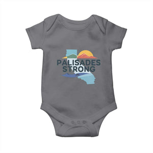 Palisades Strong Baby Onesie Support California LA Relief TS02 Charcoal Print Your Wear