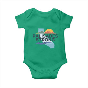 Palisades Strong Baby Onesie Support California LA Relief TS02 Irish Green Print Your Wear