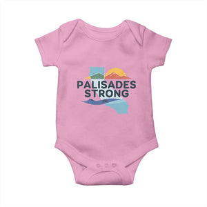 Palisades Strong Baby Onesie Support California LA Relief TS02 Light Pink Print Your Wear