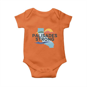 Palisades Strong Baby Onesie Support California LA Relief TS02 Orange Print Your Wear