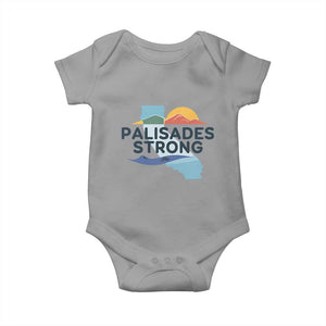 Palisades Strong Baby Onesie Support California LA Relief TS02 Sport Gray Print Your Wear