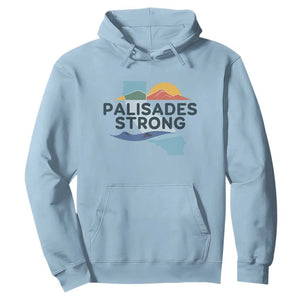 Palisades Strong Hoodie Support California LA Relief TS02 Light Blue Print Your Wear