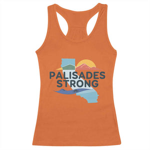 Palisades Strong Racerback Tank Top Support California LA Relief TS02 Orange Print Your Wear