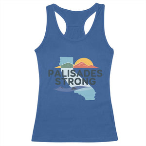 Palisades Strong Racerback Tank Top Support California LA Relief TS02 Royal Blue Print Your Wear