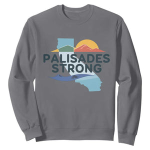 Palisades Strong Sweatshirt Support California LA Relief TS02 Charcoal Print Your Wear