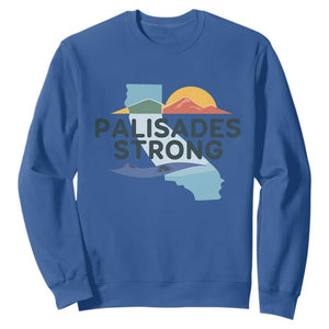 Palisades Strong Sweatshirt Support California LA Relief TS02 Royal Blue Print Your Wear