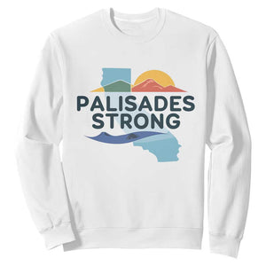 Palisades Strong Sweatshirt Support California LA Relief TS02 White Print Your Wear