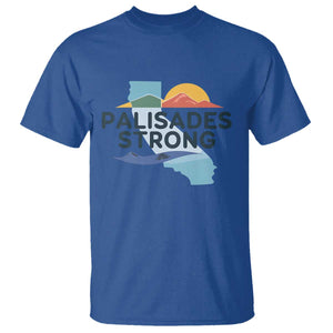 Palisades Strong T Shirt Support California LA Relief TS02 Royal Blue Print Your Wear