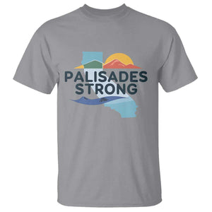 Palisades Strong T Shirt Support California LA Relief TS02 Sport Gray Print Your Wear