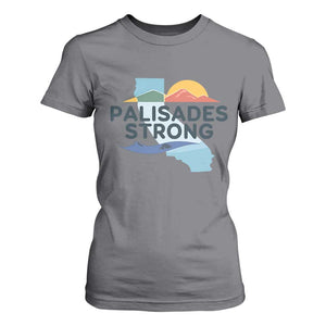 Palisades Strong T Shirt For Women Support California LA Relief TS02 Charcoal Print Your Wear