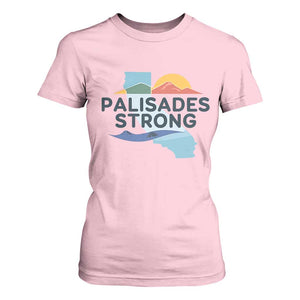 Palisades Strong T Shirt For Women Support California LA Relief TS02 Light Pink Print Your Wear