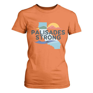 Palisades Strong T Shirt For Women Support California LA Relief TS02 Orange Print Your Wear