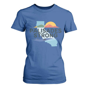 Palisades Strong T Shirt For Women Support California LA Relief TS02 Royal Blue Print Your Wear