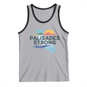 Palisades Strong Tank Top Support California LA Relief TS02 Athletic Heather Black Print Your Wear