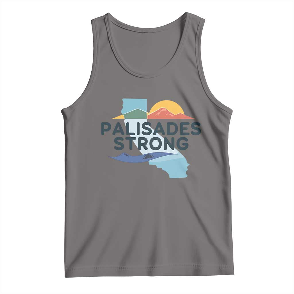 Palisades Strong Tank Top Support California LA Relief TS02 Deep Heather Print Your Wear